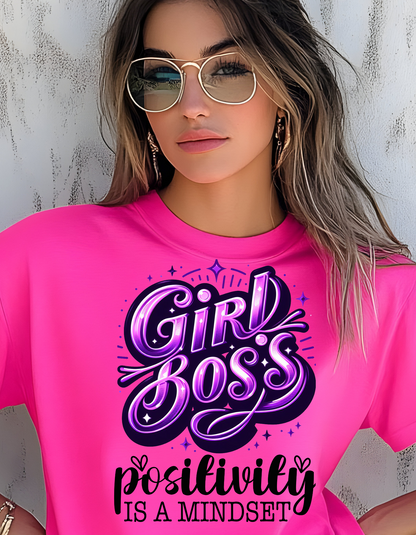 Girl Boss "Positivity Is A Mindset" Comfy T-shirt, The Perfect Gift