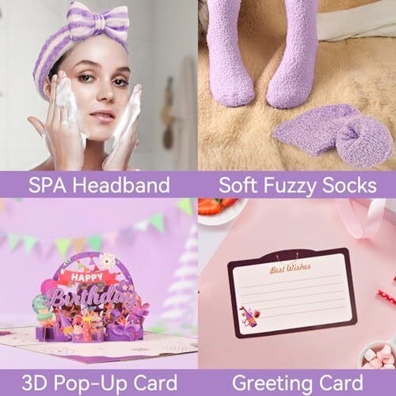 Birthday Gifts for Women Friendship, Bath Relaxing Spa Gifts Basket Set For