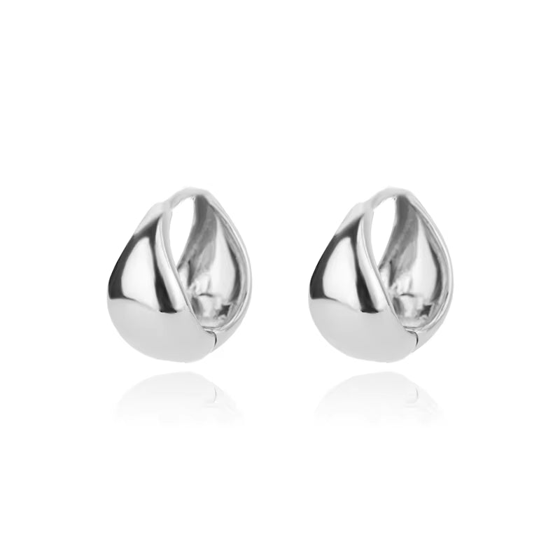 Elegant round Earrings for Women Girls Luxury Stainless Steel Hoop Earrings Vintage Wedding Engagement Aesthetic Jewerly Aretes