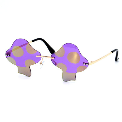 Mushroom Rimless Sunglasses Personality