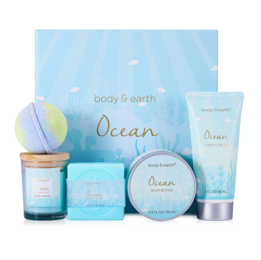 5 Pcs Ocean Spa Holiday Gift Basket for Her