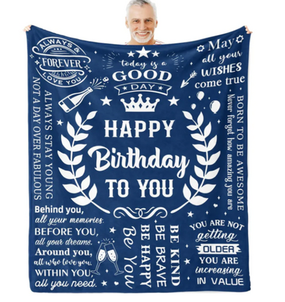 Birthday Gift for Men: Birthday Blanket 60"x 50" Gift