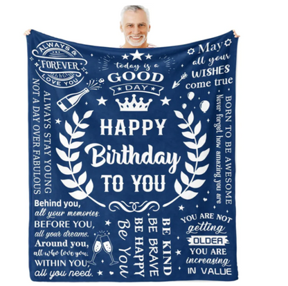 Birthday Gift for Men: Birthday Blanket 60"x 50" Gift