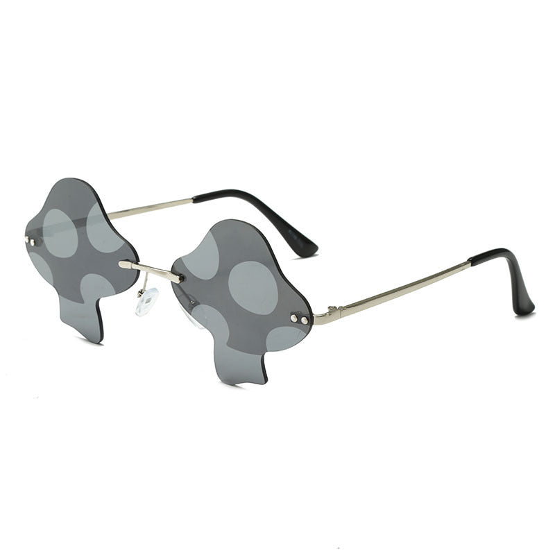 Mushroom Rimless Sunglasses Personality