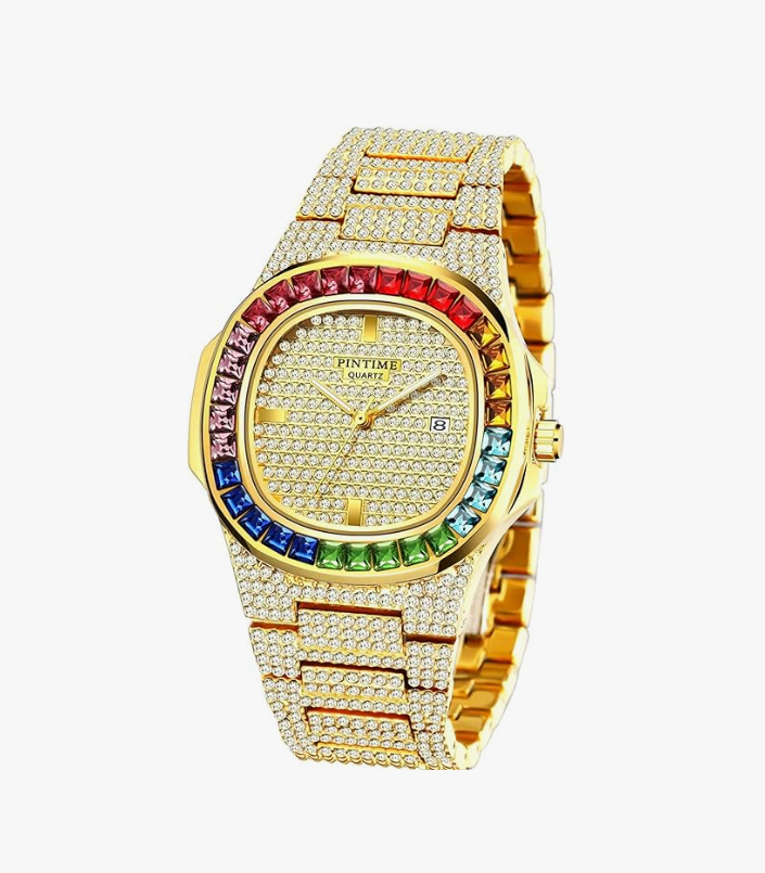 Colorful Diamond Fashion Quartz Bracelet Wristwatch