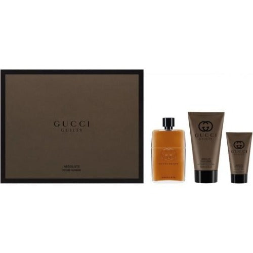 Gucci Guilty Absolute Pour Homme 3 Piece Gift Set