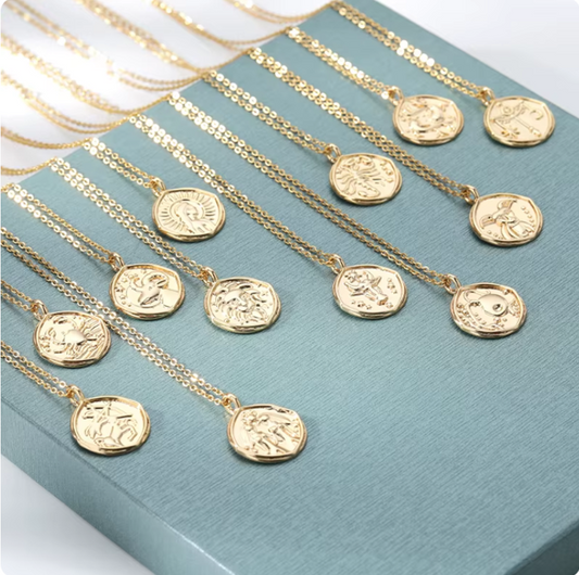 12 Style Zodiac Sign Beautiful  Ladies Zodiac Sign Necklaces