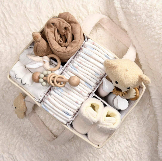 Baby Diaper Caddy, Organizer, Table, Baby Storage Basket