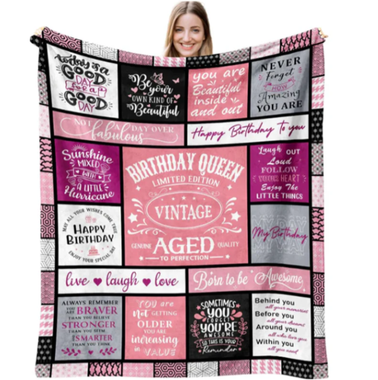 Birthday Gift: Throw Blanket for Mom, Dad, Friend, or Sister