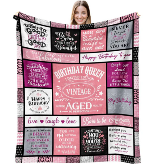 Birthday Gift: Throw Blanket for Mom, Dad, Friend, or Sister