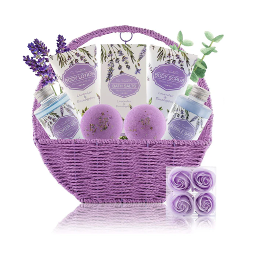 12-Piece Christmas Spa Gift Baskets for Her