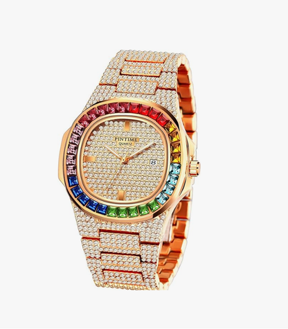 Colorful Diamond Fashion Quartz Bracelet Wristwatch