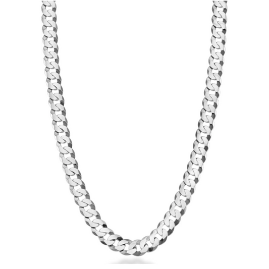 Italian 7mm Diamond Cut Cuban Link Necklace